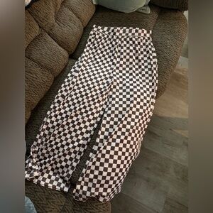 Elegant Checkered Flare Pants